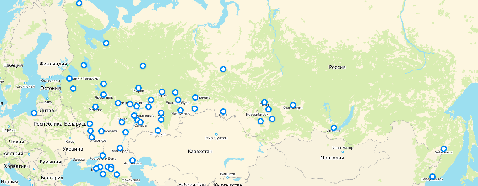 ГЕОГРАФИЯ ДОСТАВКИ Сантепло ГЕОГРАФИЯ ДОСТАВКИ Сантепло